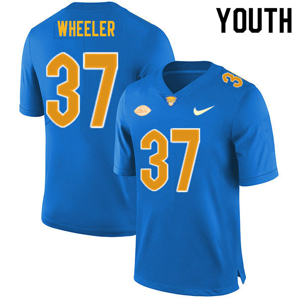 Youth #37 Rashad Wheeler Pitt Panthers College Football Jerseys Sale-Royal